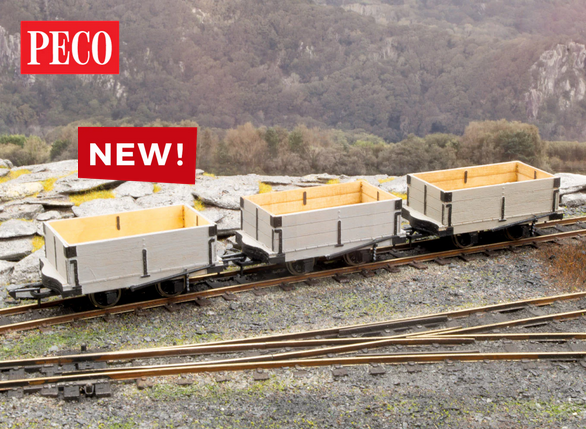 PECO O-16.5 OR161 GVT Open Wagons (3) Laser-cut kits (NG7) - Dream 