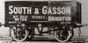 N Gauge 7 Plank Wagon South & Gasson 105 Brighton